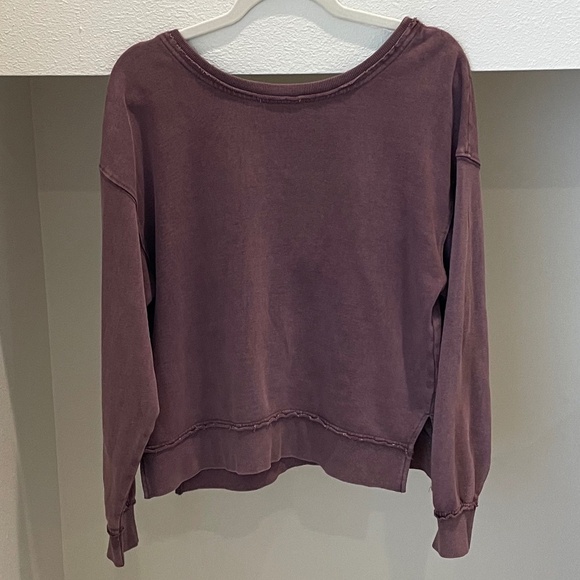 Z Supply Reversible Washed Pullover Sweatshirt (Size S) - Picture 2 of 6